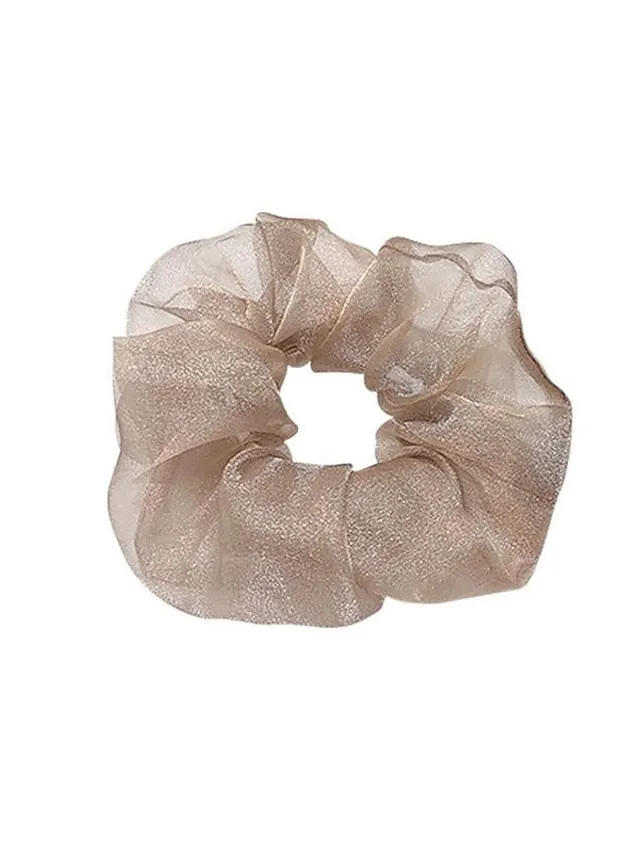 1PC Headbands Hair Tie For Daily Date Fabric Korean pink Pink bowel ring Champagne Colored Intestine Rings for Women