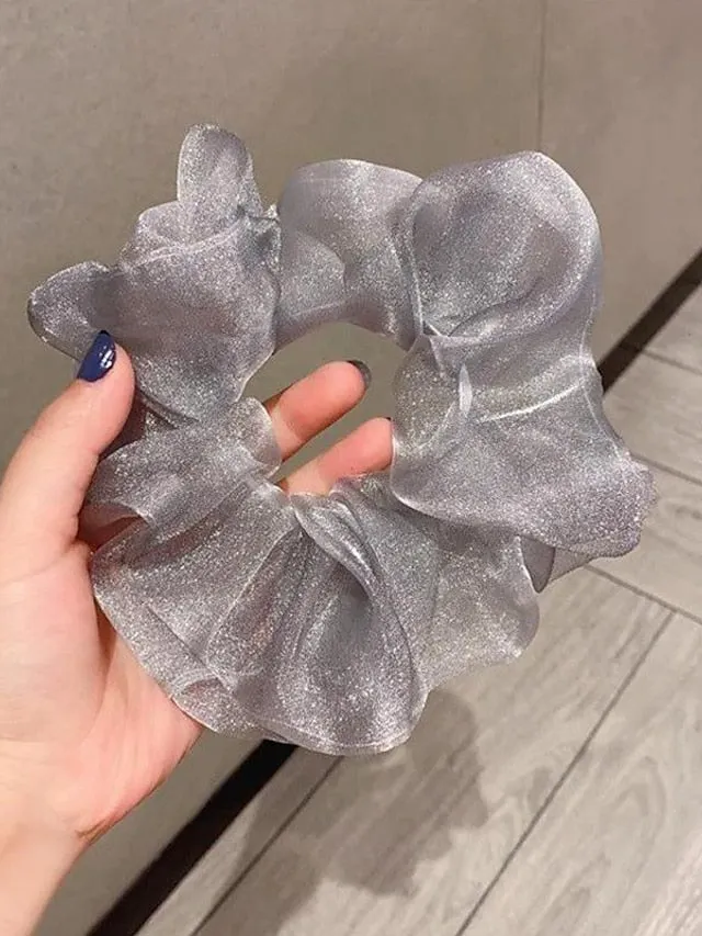 1PC Headbands Hair Tie For Daily Date Fabric Korean pink Pink bowel ring Champagne Colored Intestine Rings for Women