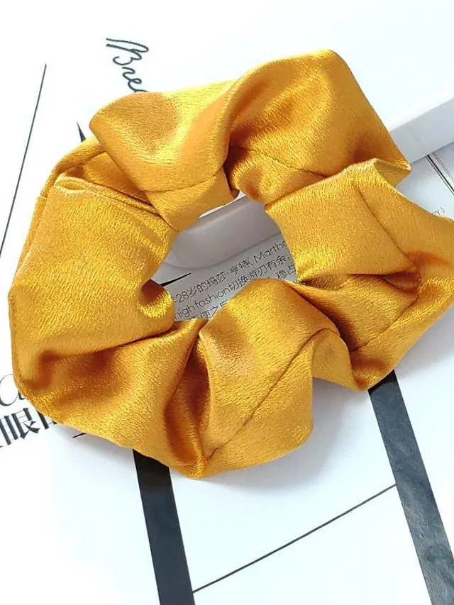 1PC Headbands Hair Tie For Daily Date Fabric Korean pink Pink bowel ring Champagne Colored Intestine Rings for Women