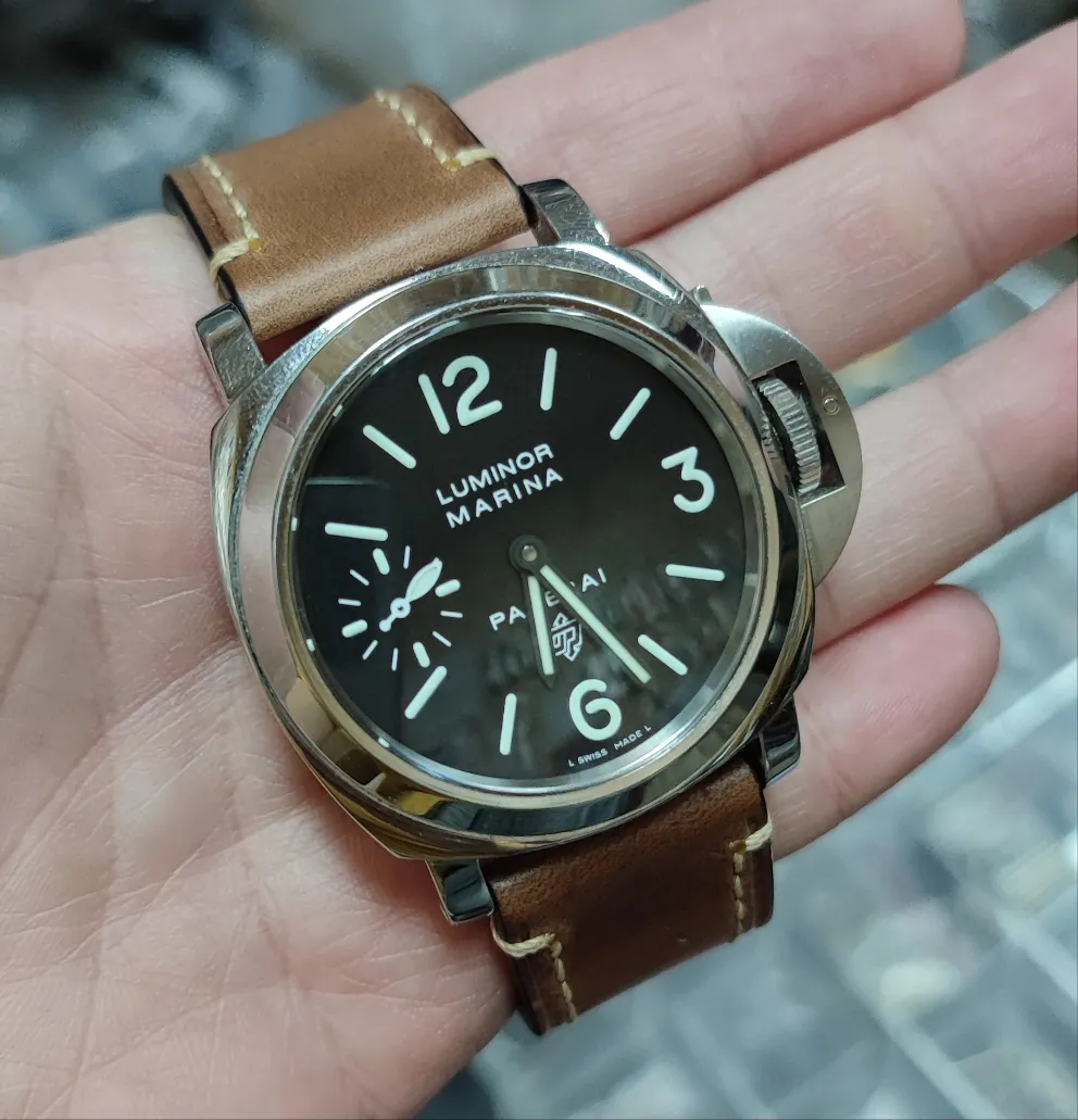 20mm, 22mm, 24mm Classic Style Peanut Brown Horween Calf Leather Watch Strap