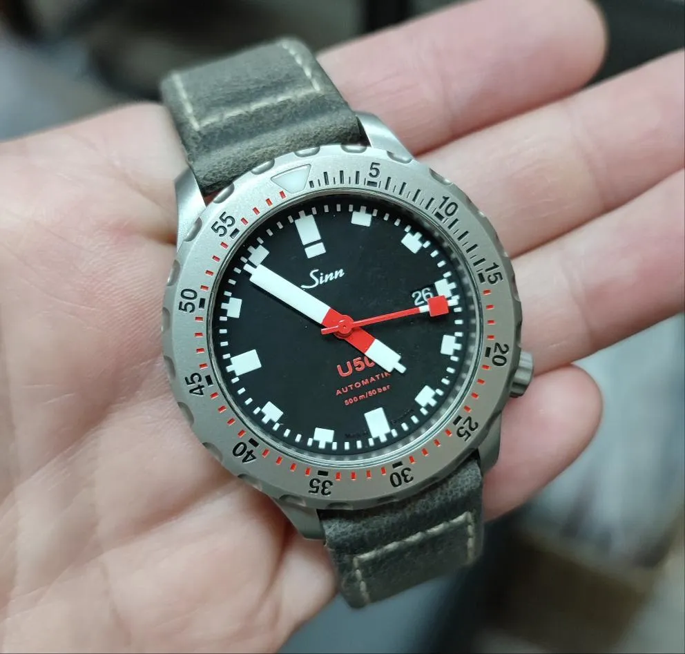 20mm Iron Gray Matte Calf Leather Watch Strap For Zenith