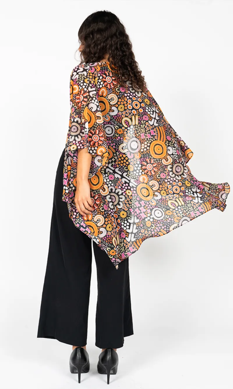 Aboriginal Art Chiffon Shawl Eastern Maar