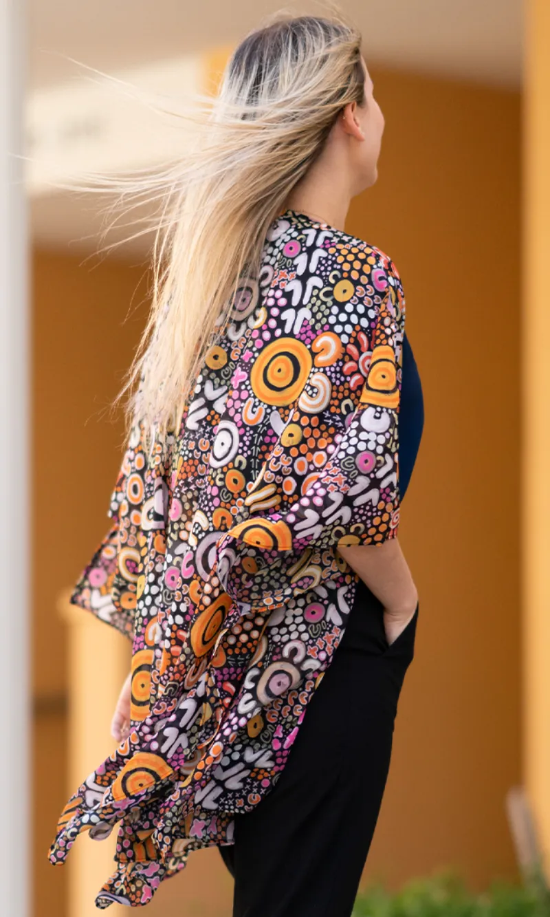 Aboriginal Art Chiffon Shawl Eastern Maar