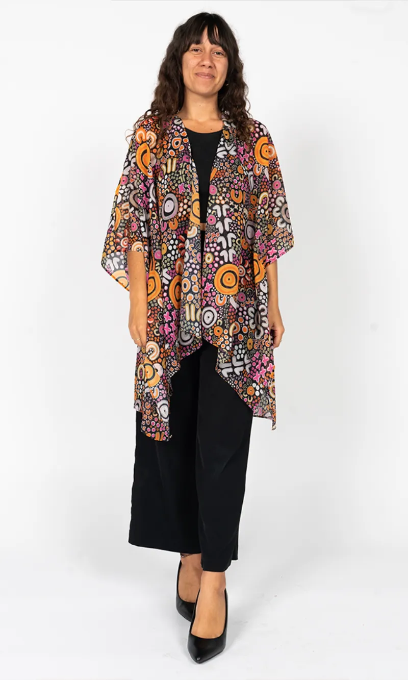 Aboriginal Art Chiffon Shawl Eastern Maar