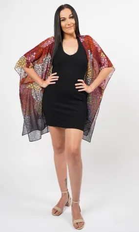 Aboriginal Art Chiffon Shawl Rise Together