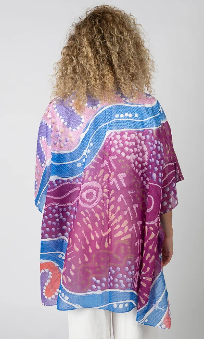 Aboriginal Art Chiffon Shawl River Camps