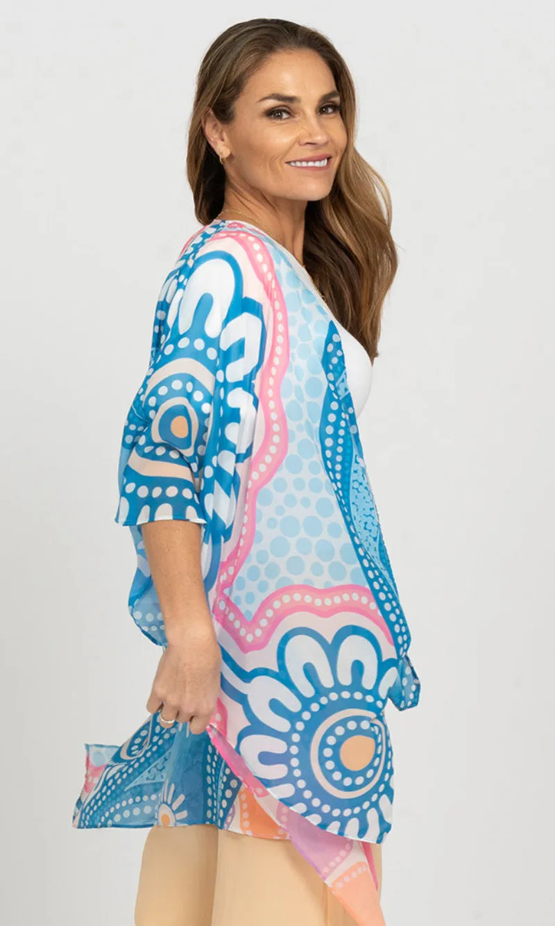 Aboriginal Art Chiffon Shawl To The Skies