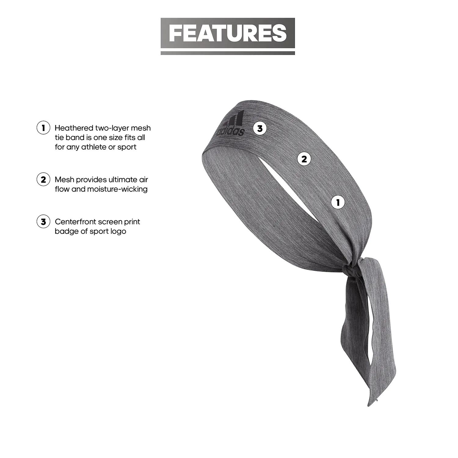 adidas Alphaskin Plus Tie Headband