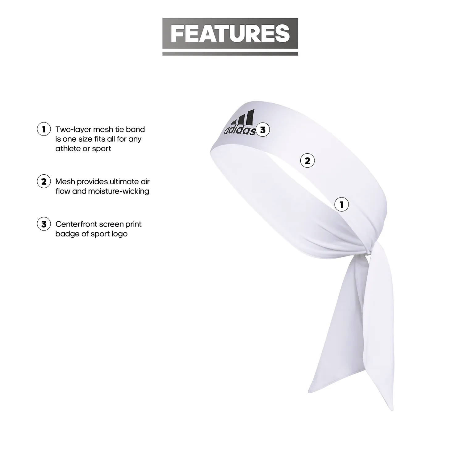 adidas Alphaskin Tie Headband