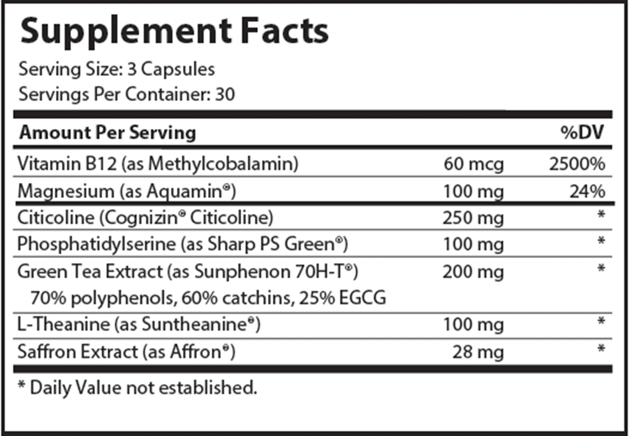 Advanced Nutrition by Zahler Teen Focus*  90 caps