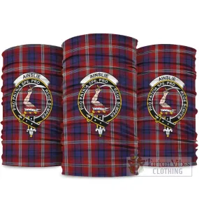 Ainslie Tartan Neck Gaiters, Tartan Bandanas, Tartan Head Band with Family Crest