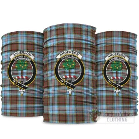 Anderson Ancient Tartan Neck Gaiters, Tartan Bandanas, Tartan Head Band with Family Crest