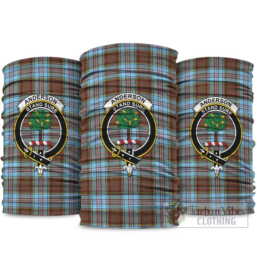 Anderson Ancient Tartan Neck Gaiters, Tartan Bandanas, Tartan Head Band with Family Crest
