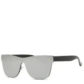 Aya Silver Rimless Sunglasses