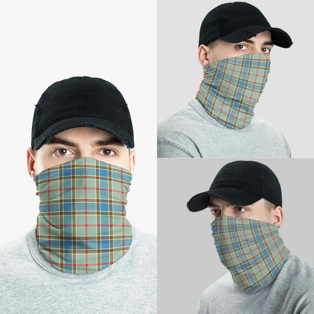 Balfour Blue Tartan Neck Gaiters, Tartan Bandanas, Tartan Head Band