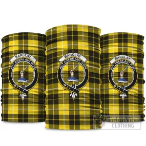 Barclay Dress Modern Tartan Neck Gaiters, Tartan Bandanas, Tartan Head Band with Family Crest