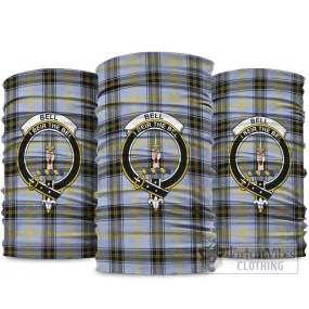 Bell Tartan Neck Gaiters, Tartan Bandanas, Tartan Head Band with Family Crest