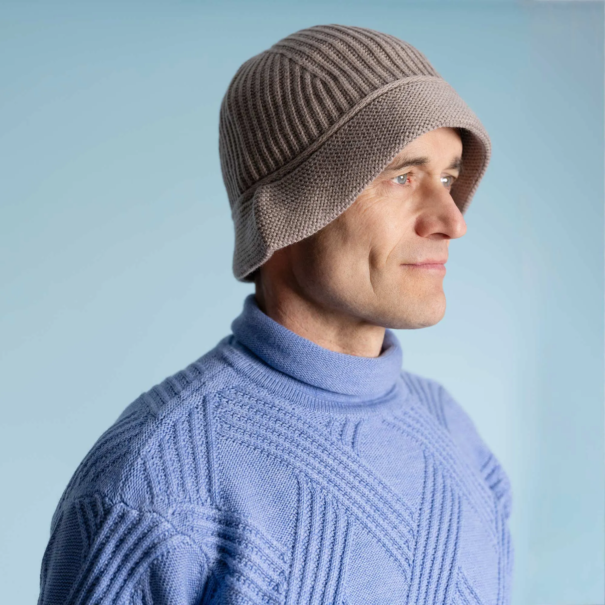 BERLIN 100% Organic Merino Wool Hat (Unisex) (No Elastic, No Latex, No Polyester, No Acrylic, No Polyamide) (100% Biodegradable)