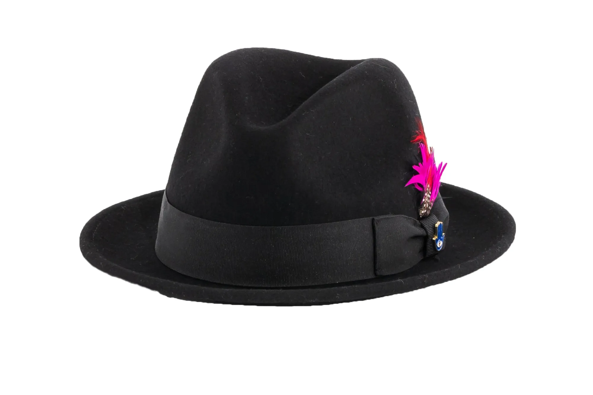 Black Brooks Trilby 100% Australian Wool Crushable Hat