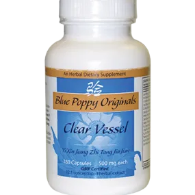 Blue Poppy Clear Vessel 180 caps