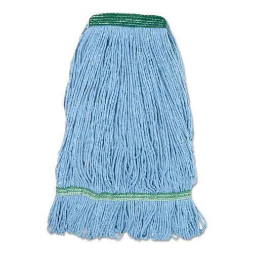 Boardwalk Super Loop Wet Mop Head Cotton/synthetic Fiber 5" Headband Large Size Blue