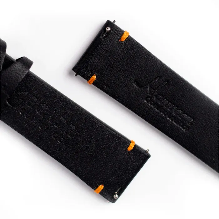 BOLDR Horween Black Leather Strap 22mm