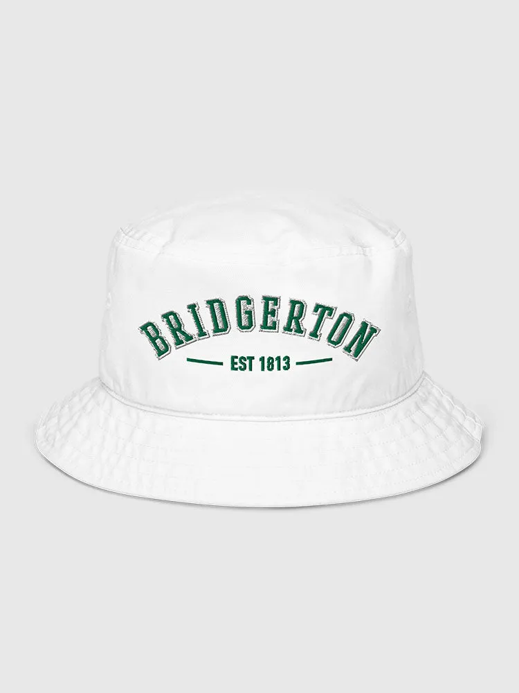Bridgerton Varsity Bucket Hat [White]