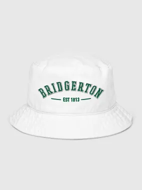 Bridgerton Varsity Bucket Hat [White]