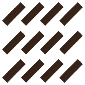 Brown Cotton Headbands - 12 Pack