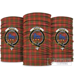Bruce Modern Tartan Neck Gaiters, Tartan Bandanas, Tartan Head Band with Family Crest