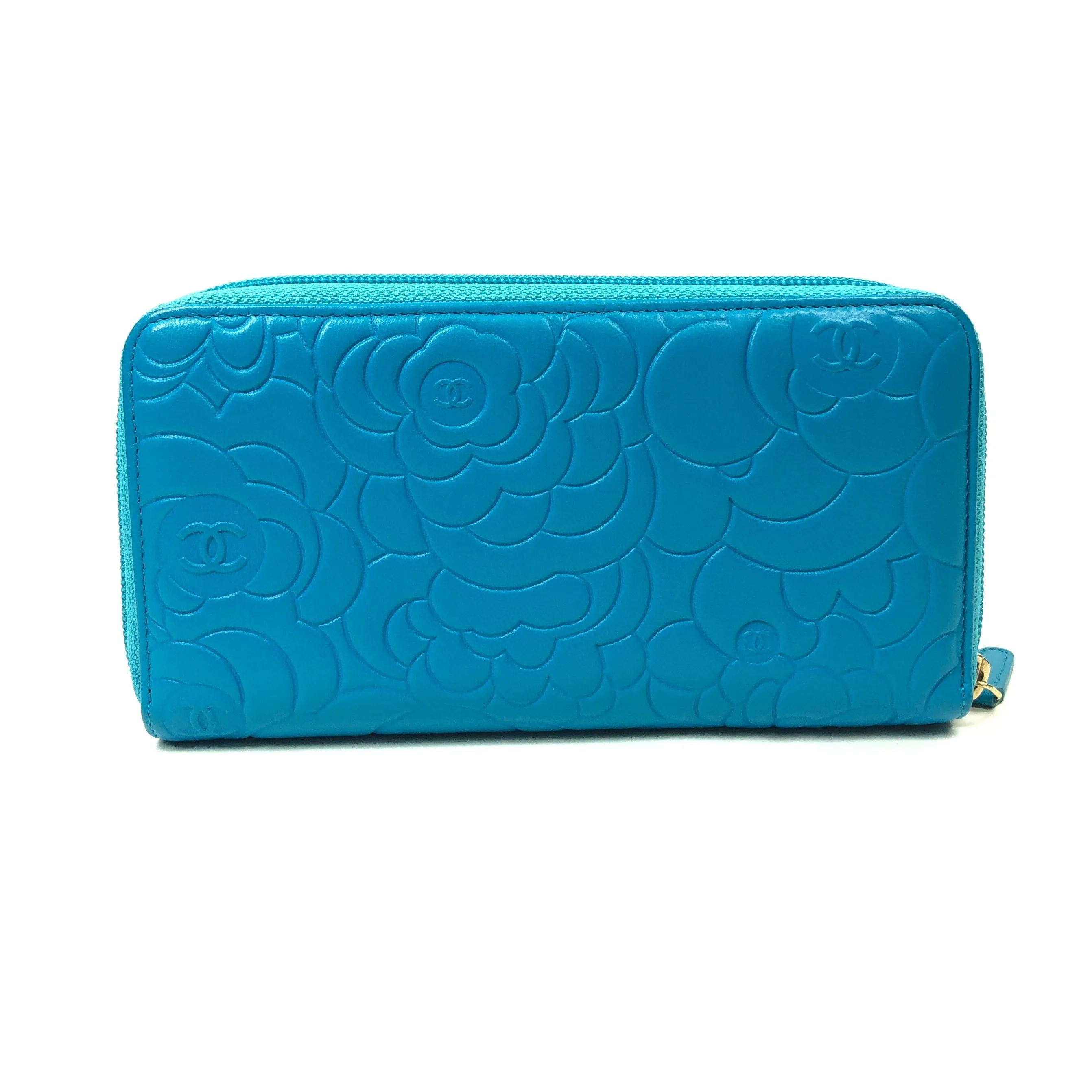 Chane Bluel Camelia Lambskin Round-Zip-Wallet  PXL2474