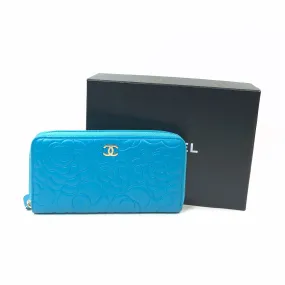 Chane Bluel Camelia Lambskin Round-Zip-Wallet  PXL2474