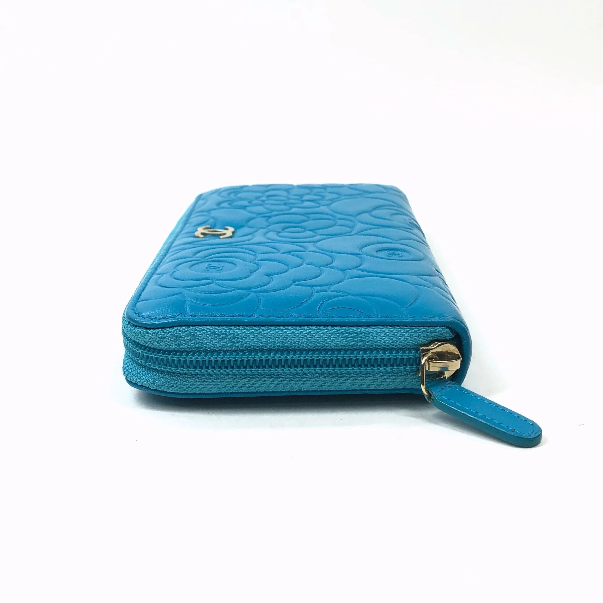Chane Bluel Camelia Lambskin Round-Zip-Wallet  PXL2474