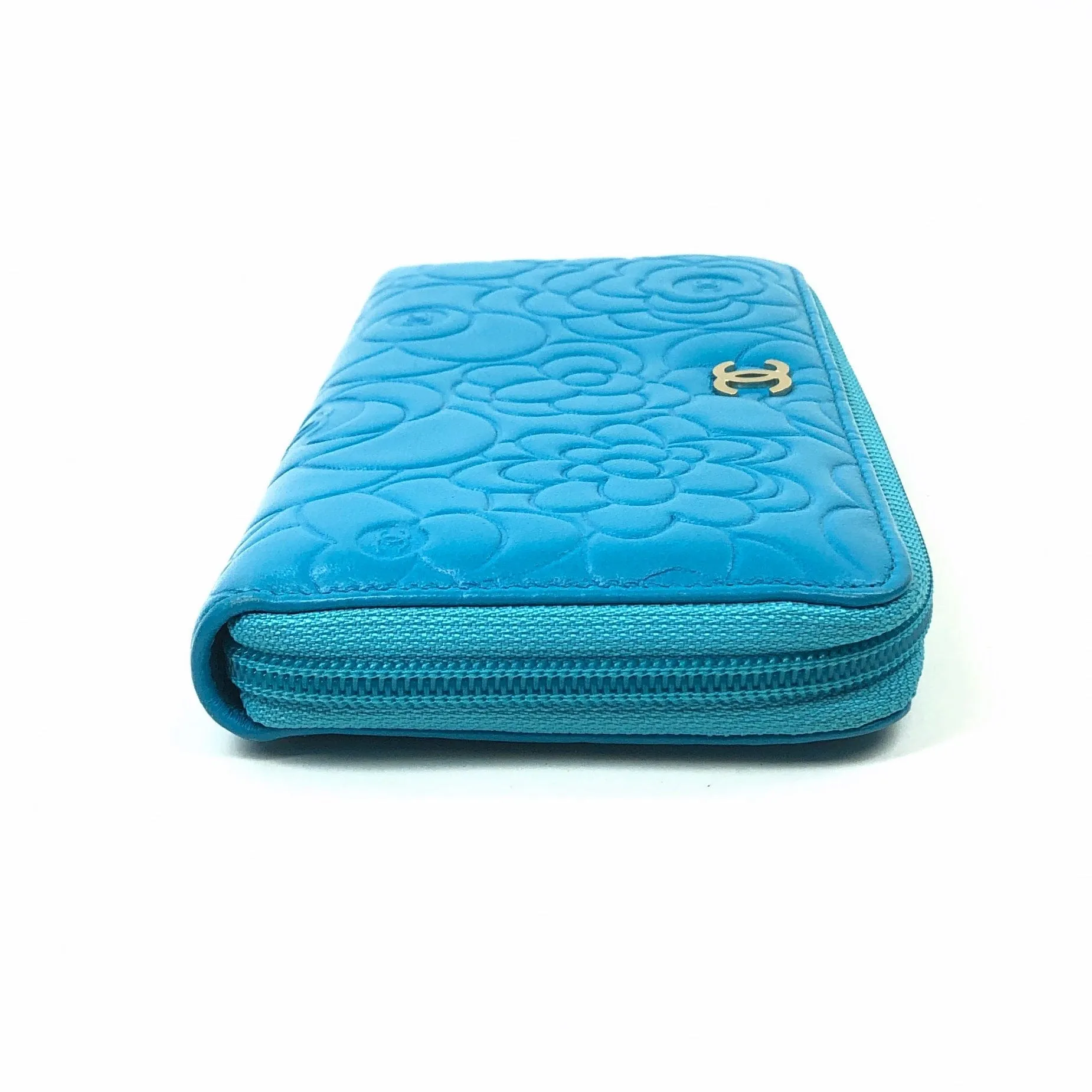 Chane Bluel Camelia Lambskin Round-Zip-Wallet  PXL2474