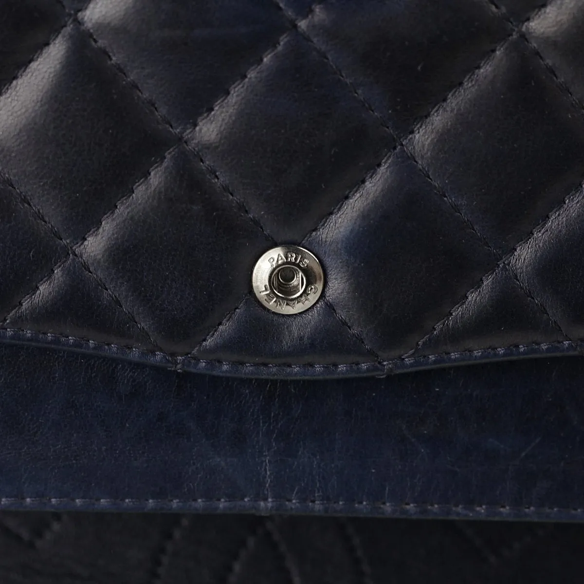 Chanel Bag 2.55 Reissue Navy Lambskin Leather with Silver Hardware 226