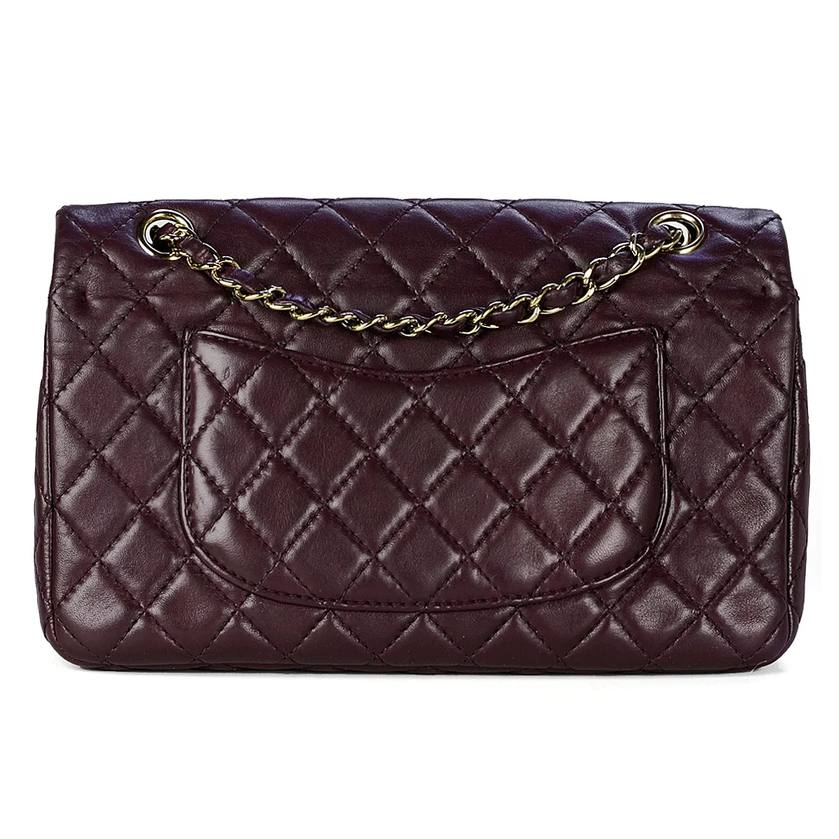 Chanel Bag Classic Double Flap Brown Quilted Lambskin Leather with Gold Hardware M