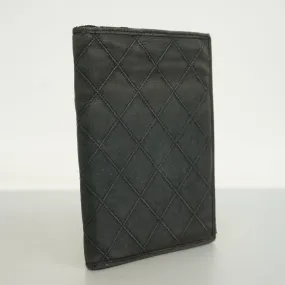 Chanel  Bicolor Bi-fold Wallet Women's Lambskin Black