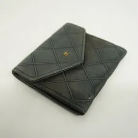 Chanel  Bicolor Gold Metal Fittings Lambskin Coin Purse/coin Case Black