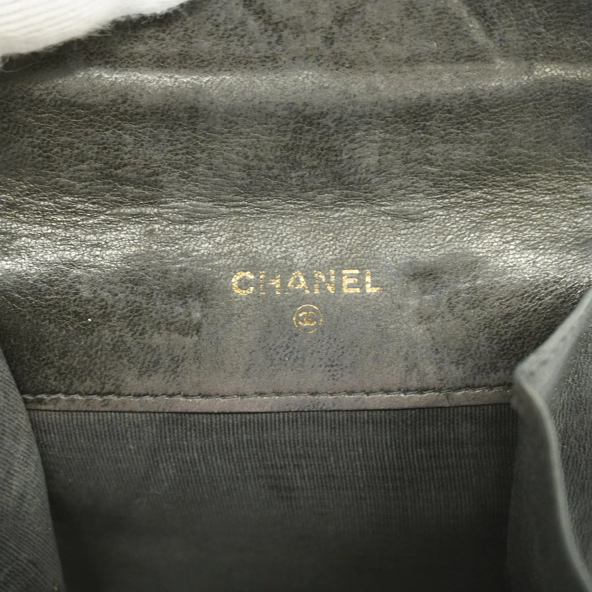 Chanel  Bicolor Gold Metal Fittings Lambskin Coin Purse/coin Case Black