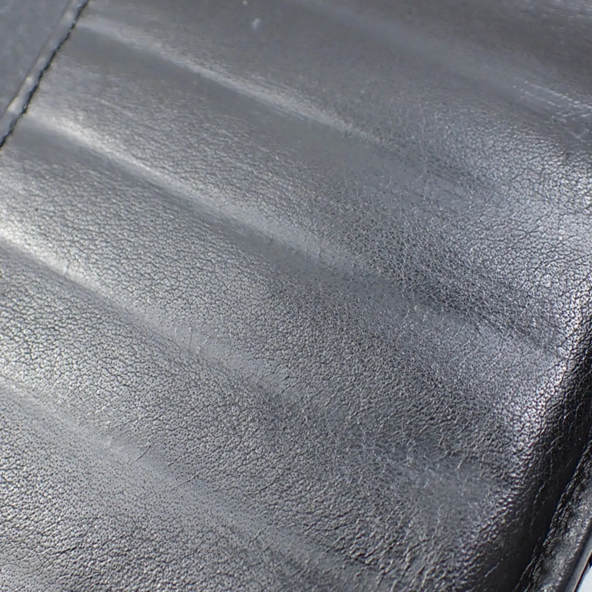 Chanel Bifold Long Wallet V Stitch Women's Black Lambskin A31509 Coco Mark Leather
