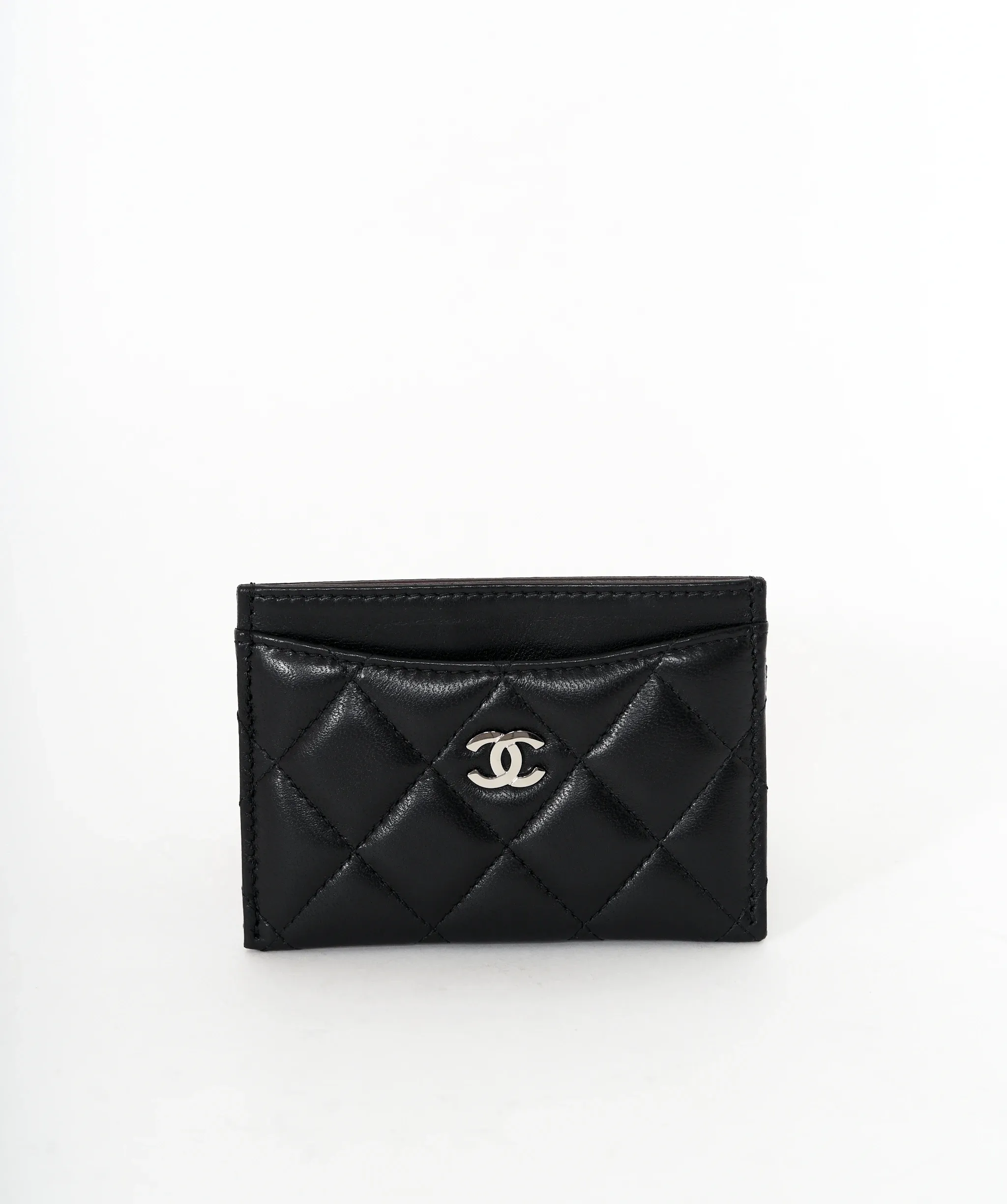 Chanel Black Lambskin Card Holder