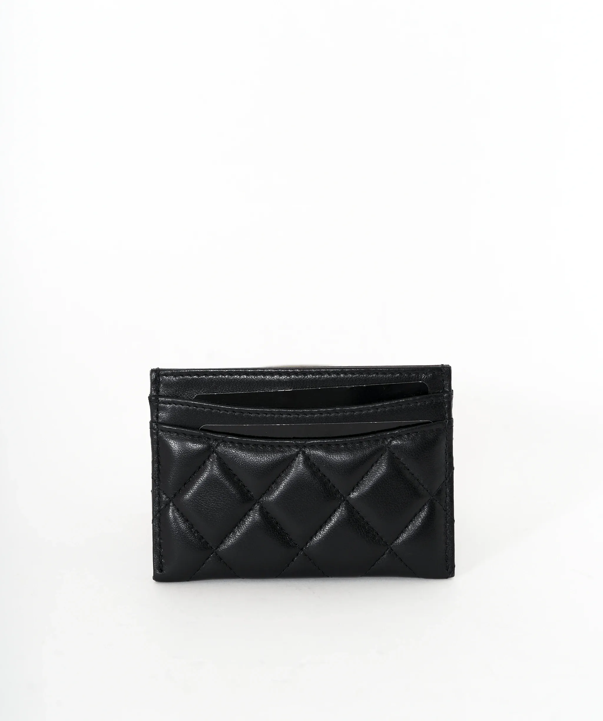 Chanel Black Lambskin Card Holder