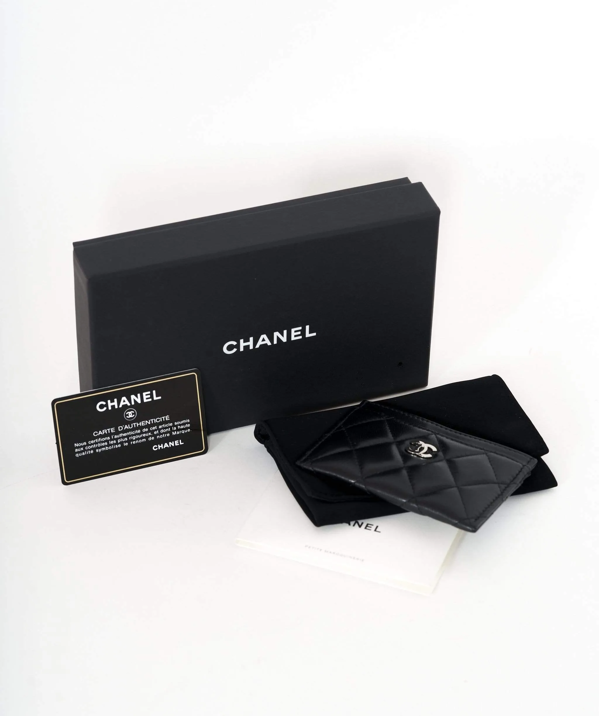Chanel Black Lambskin Card Holder