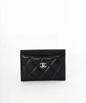 Chanel Black Lambskin Card Holder