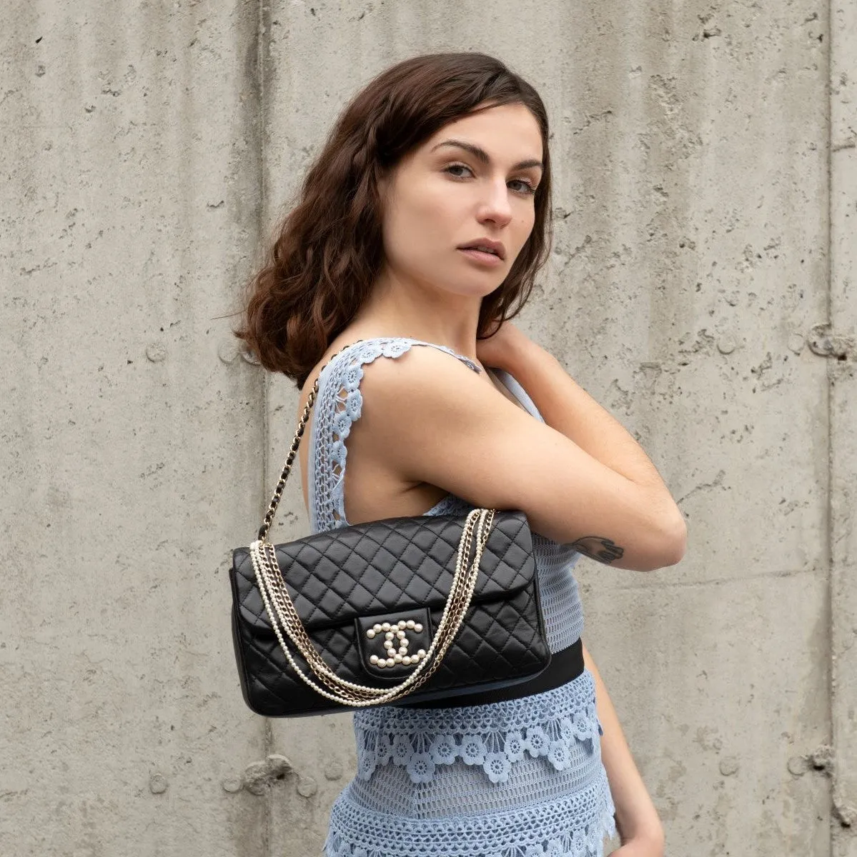 Chanel Black Quilted Lambskin Medium Westminster Flap Bag