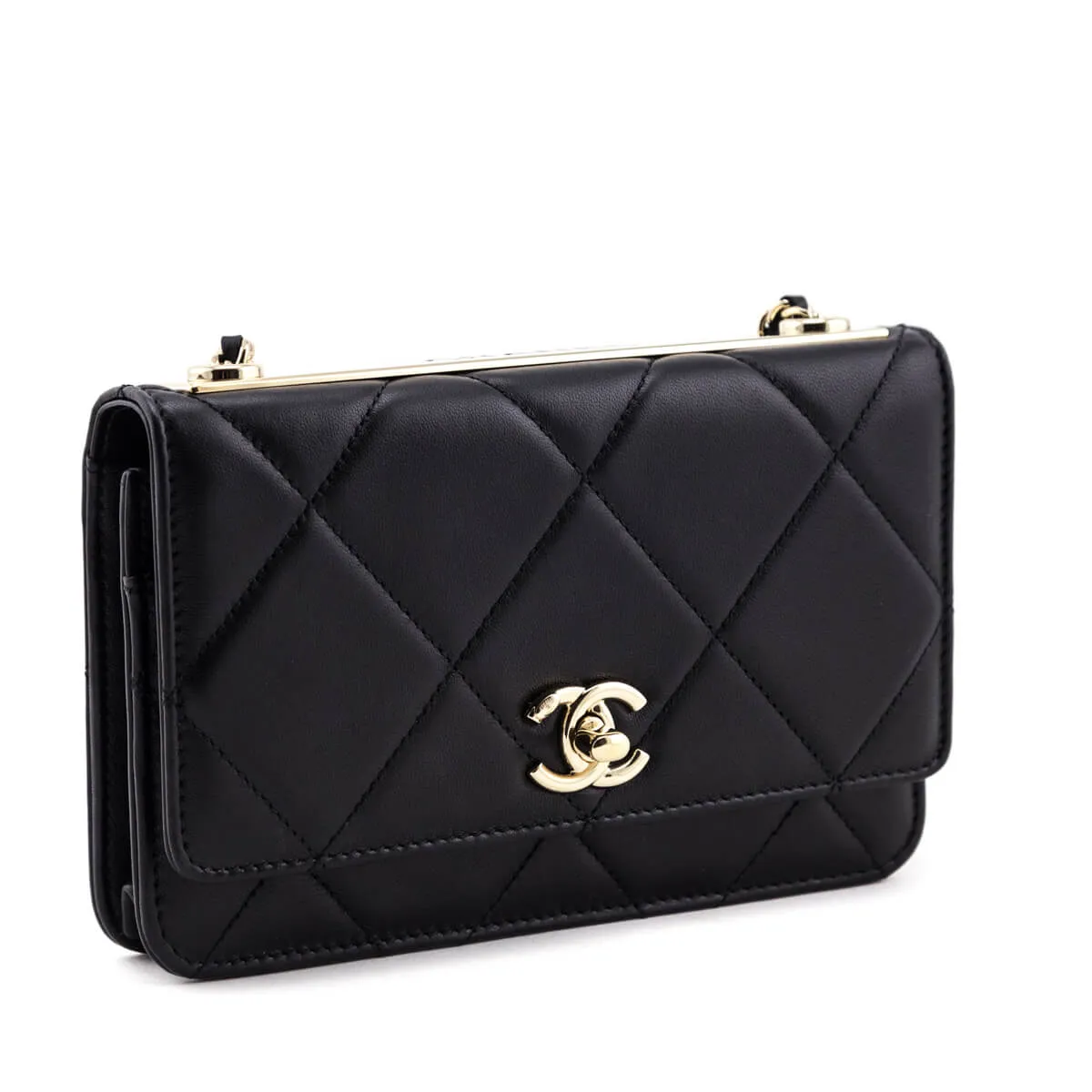 Chanel Black Quilted Lambskin Trendy CC Wallet On Chain