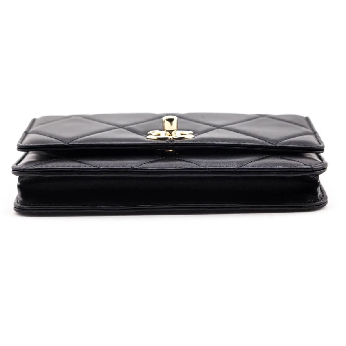 Chanel Black Quilted Lambskin Trendy CC Wallet On Chain