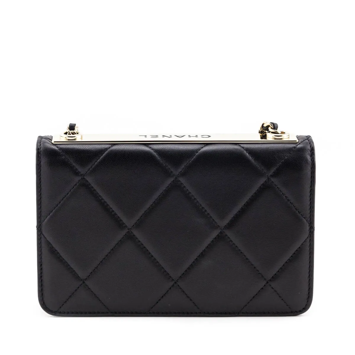 Chanel Black Quilted Lambskin Trendy CC Wallet On Chain
