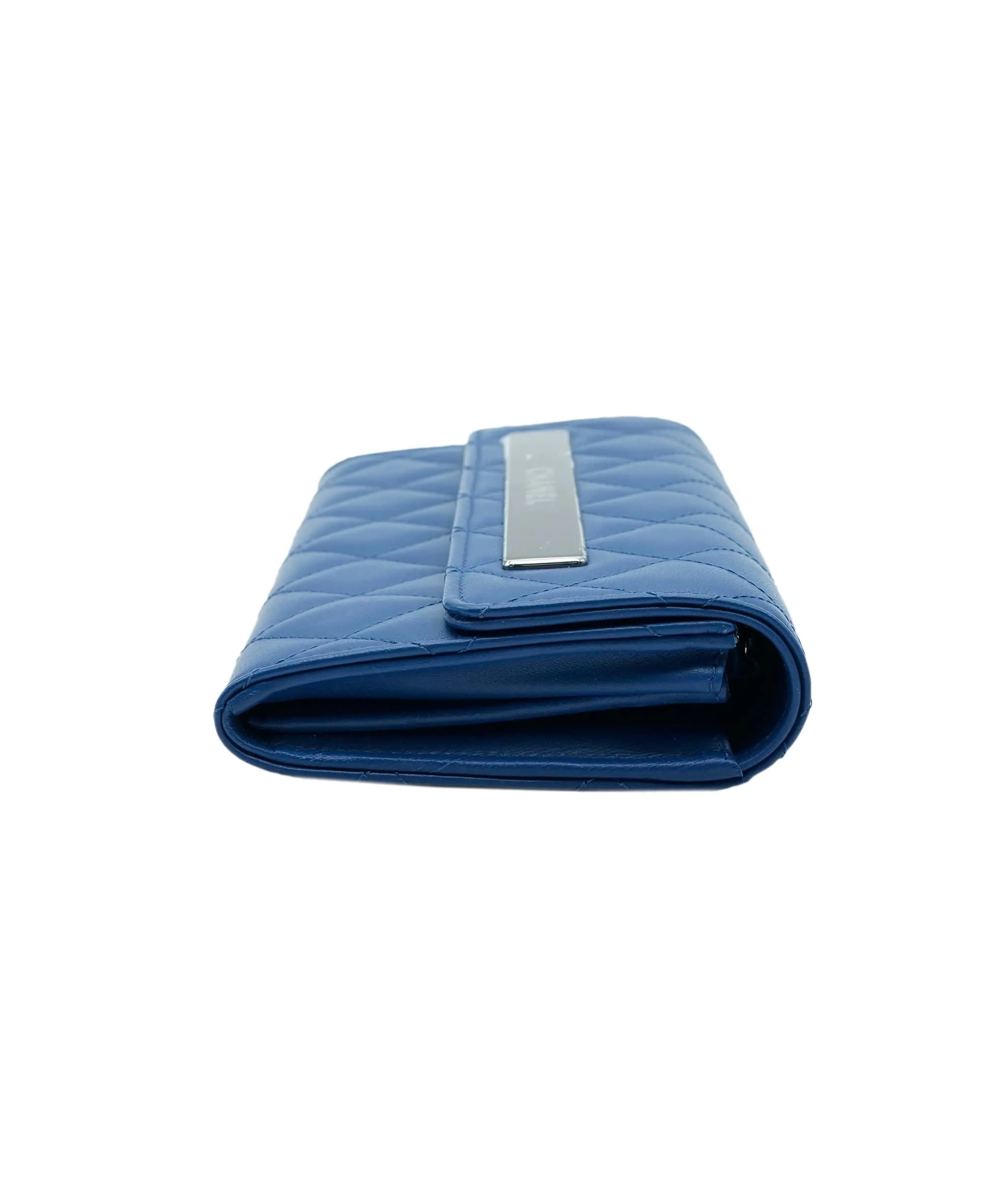 Chanel blue lambskin wallet ALL0315