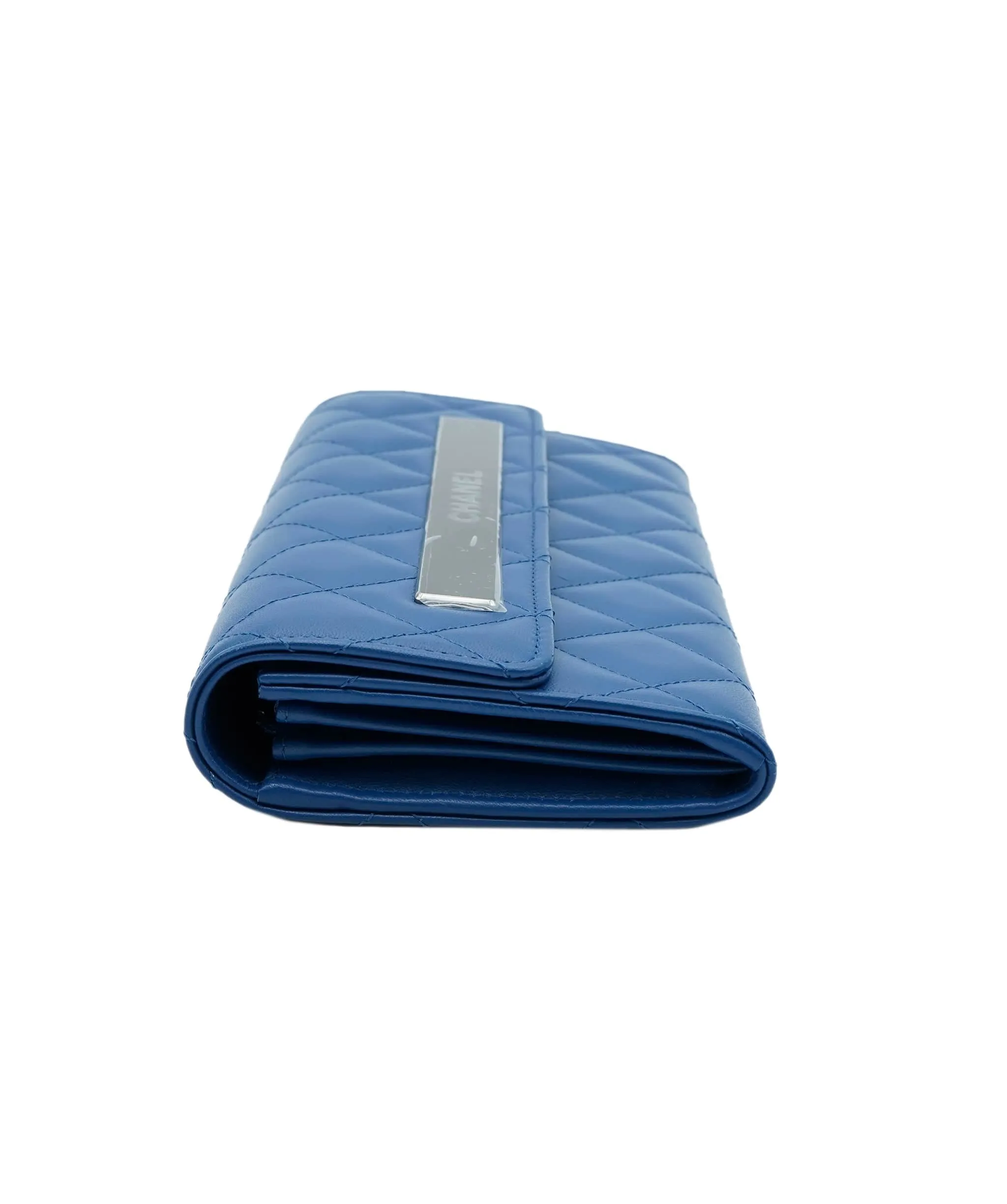 Chanel blue lambskin wallet ALL0315